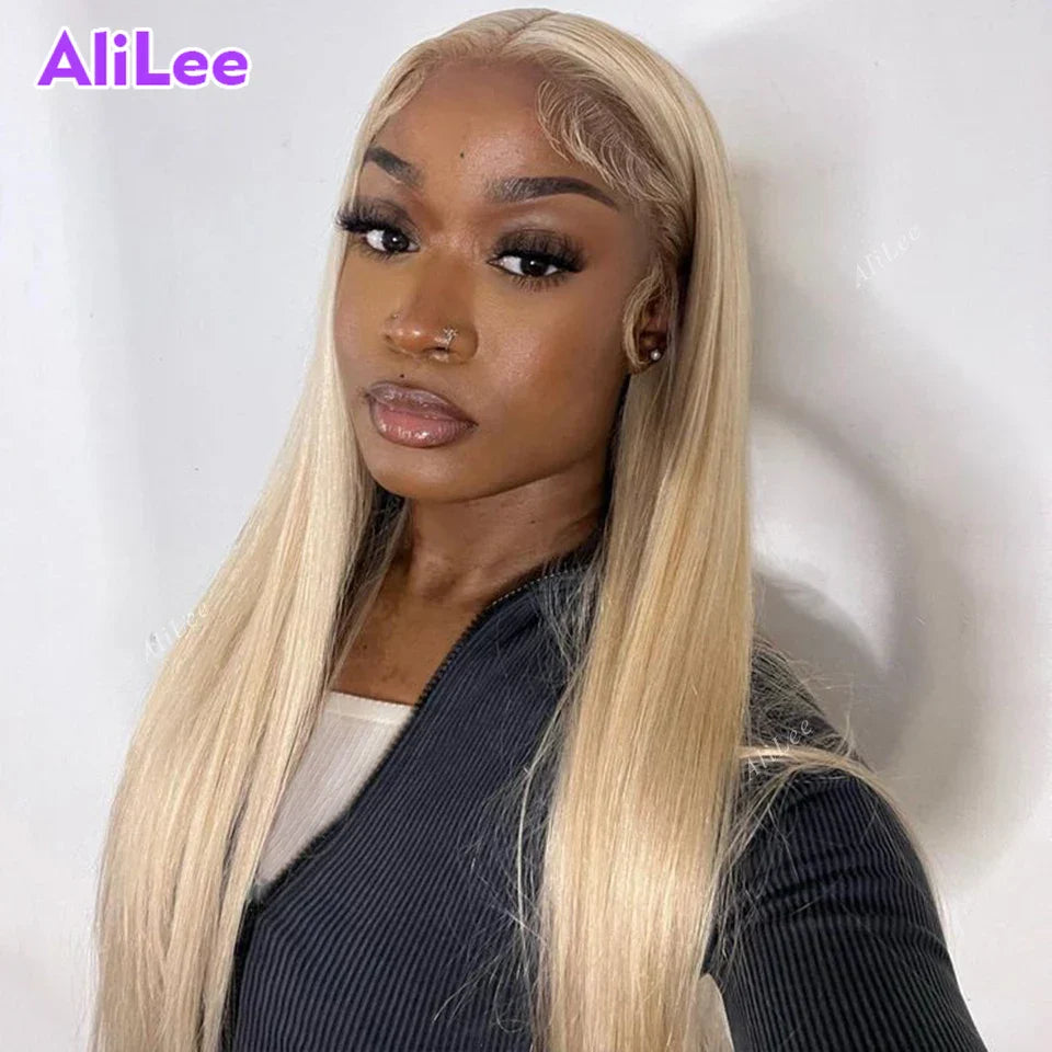 Ash Blonde Color Straight 13X4 13X6 Lace Frontal