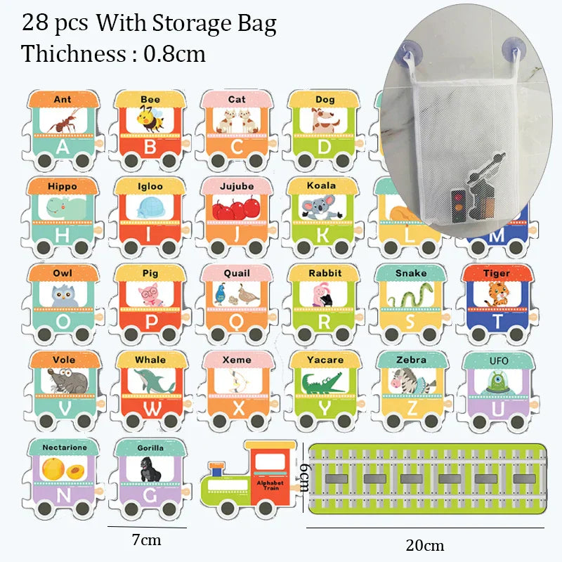 Rail Traffic Vehicle Bath Toys Soft EVA Kids