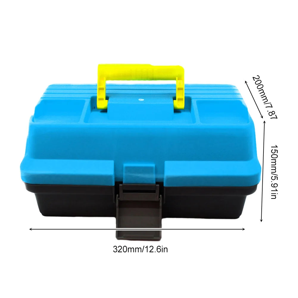 3-Layer Folding Fishing Tackle Box Multipurpose Fishing Storage