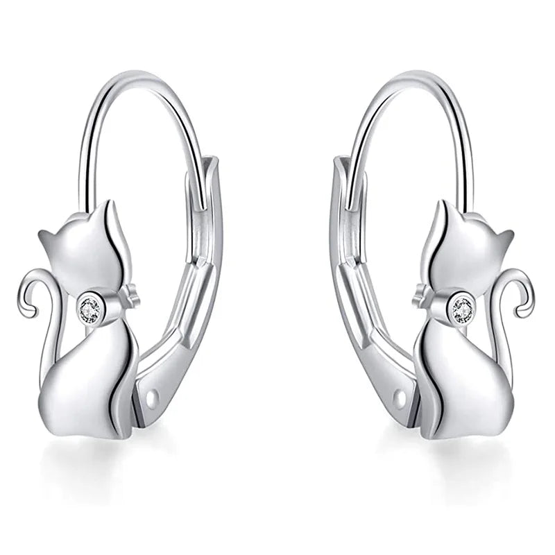 Trumium Authentic 925 Sterling Silver Long Tail Cat