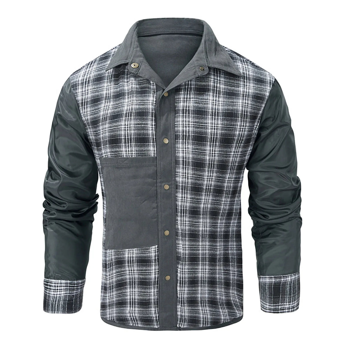 Winter Men'S Bomber Jacket High-Quality Male Plaid Flannel