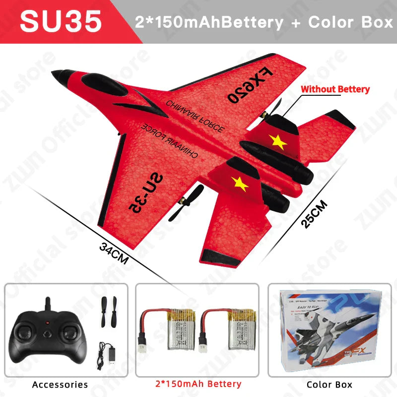 RC Plane SU35 2.4G LED Lights Aircraft Remote