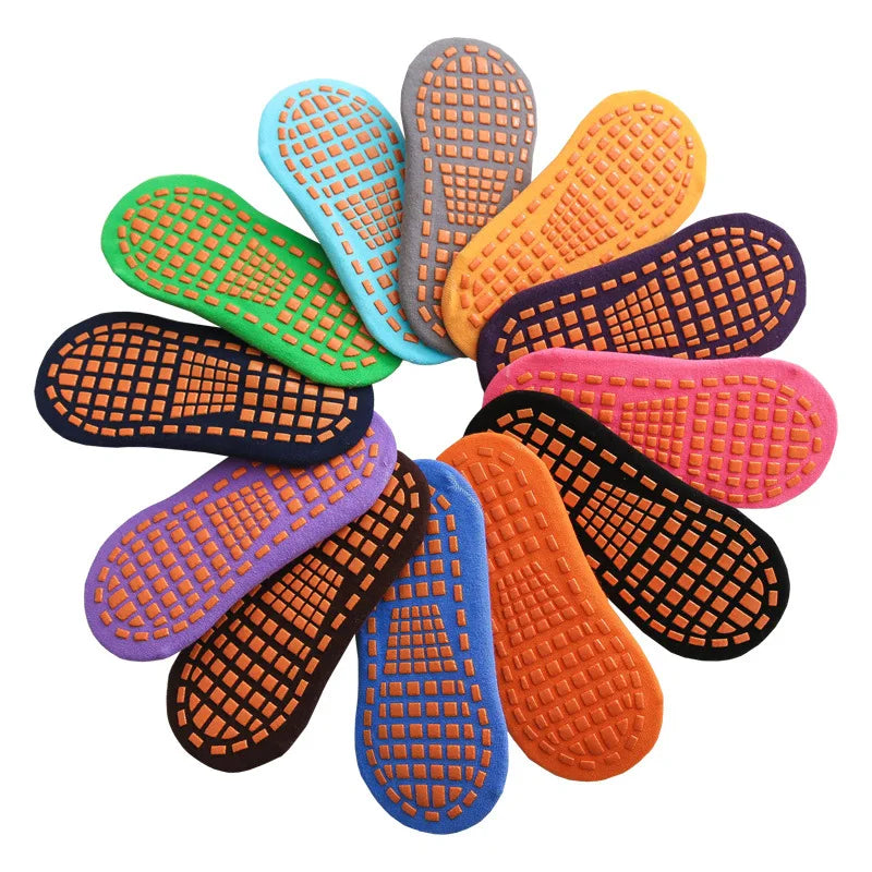10 Pairs Kids Adults Anti-Slip Socks Parent-Child Trampoline
