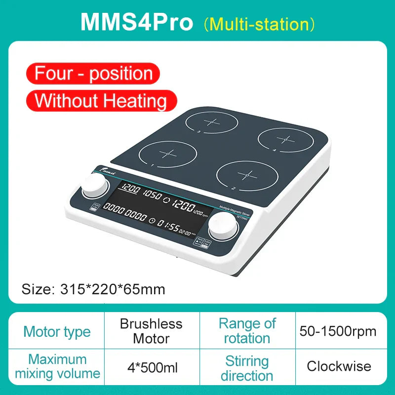 JOANLAB Multi-station Magnetic Stirrer Digital Display Laboratory Stirrer