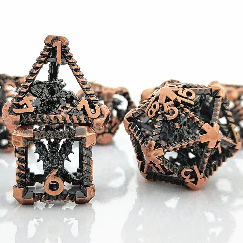 Mini Planet DND Metal Dice Set Three-dimensional Flying