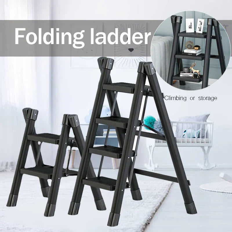 Thickened Metal Folding Ladder Multifunction Household Ladder Stool