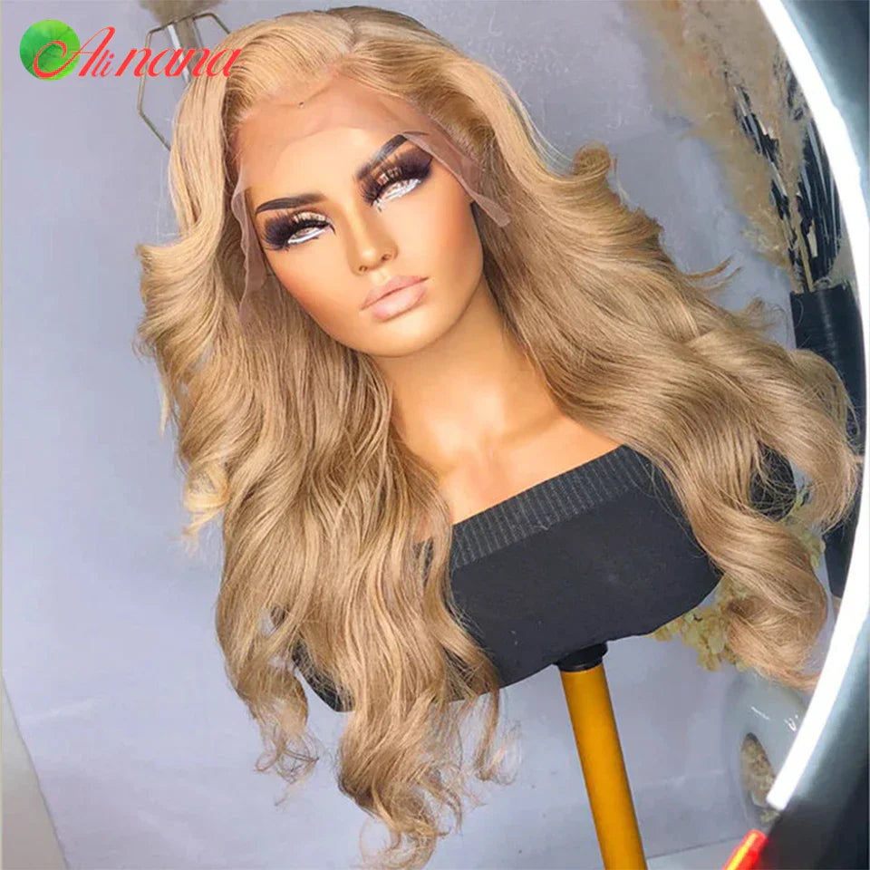 Light Ash Blonde Colored Glueless Wear Go 13x4