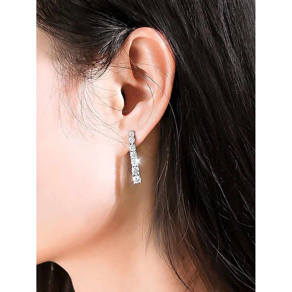 KNOBSPIN D VVS1 Moissanite Pandent Earrings for Woman