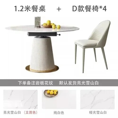 Console Dining Table Set Restaurant Mobile Round Conference