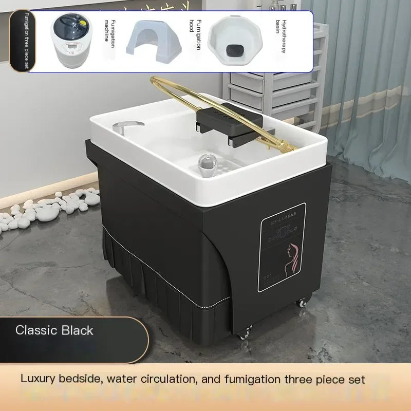 Head Spa Shampoo Chair Hair Stylist Sink Steam