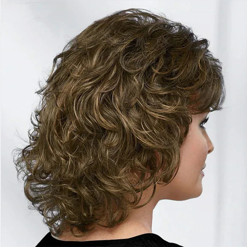 HAIRJOY Women Synthetic Hair Wigs Short Curly with