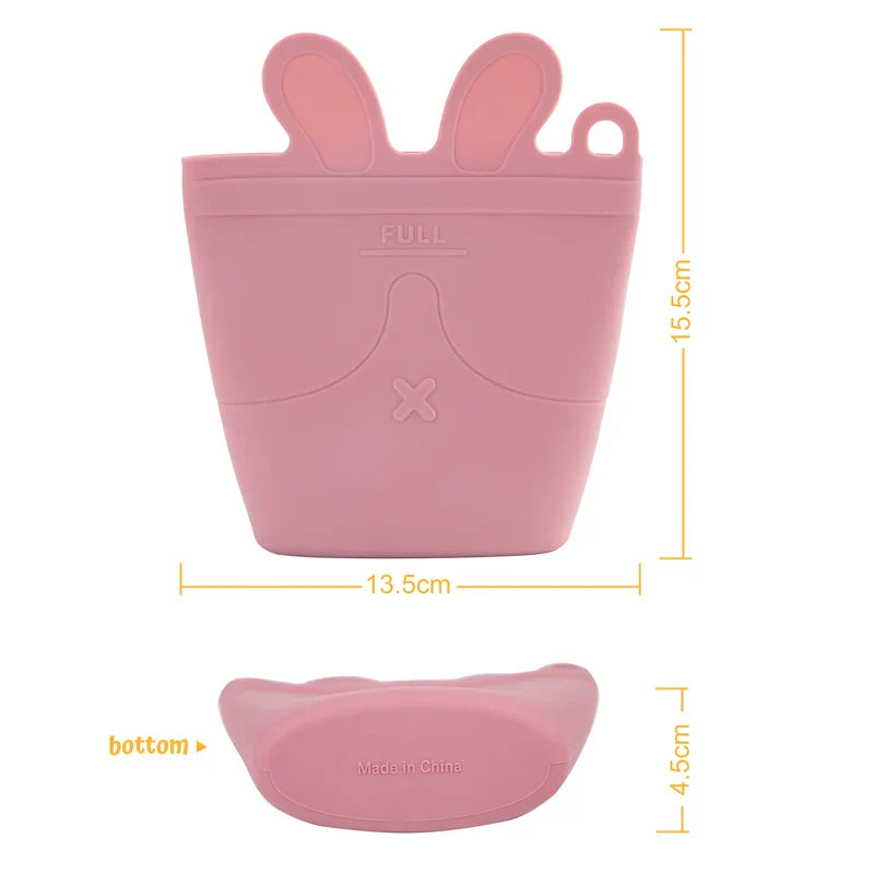 1PC Silicone Reusable Baby Feeding Snack Bags Leakproof