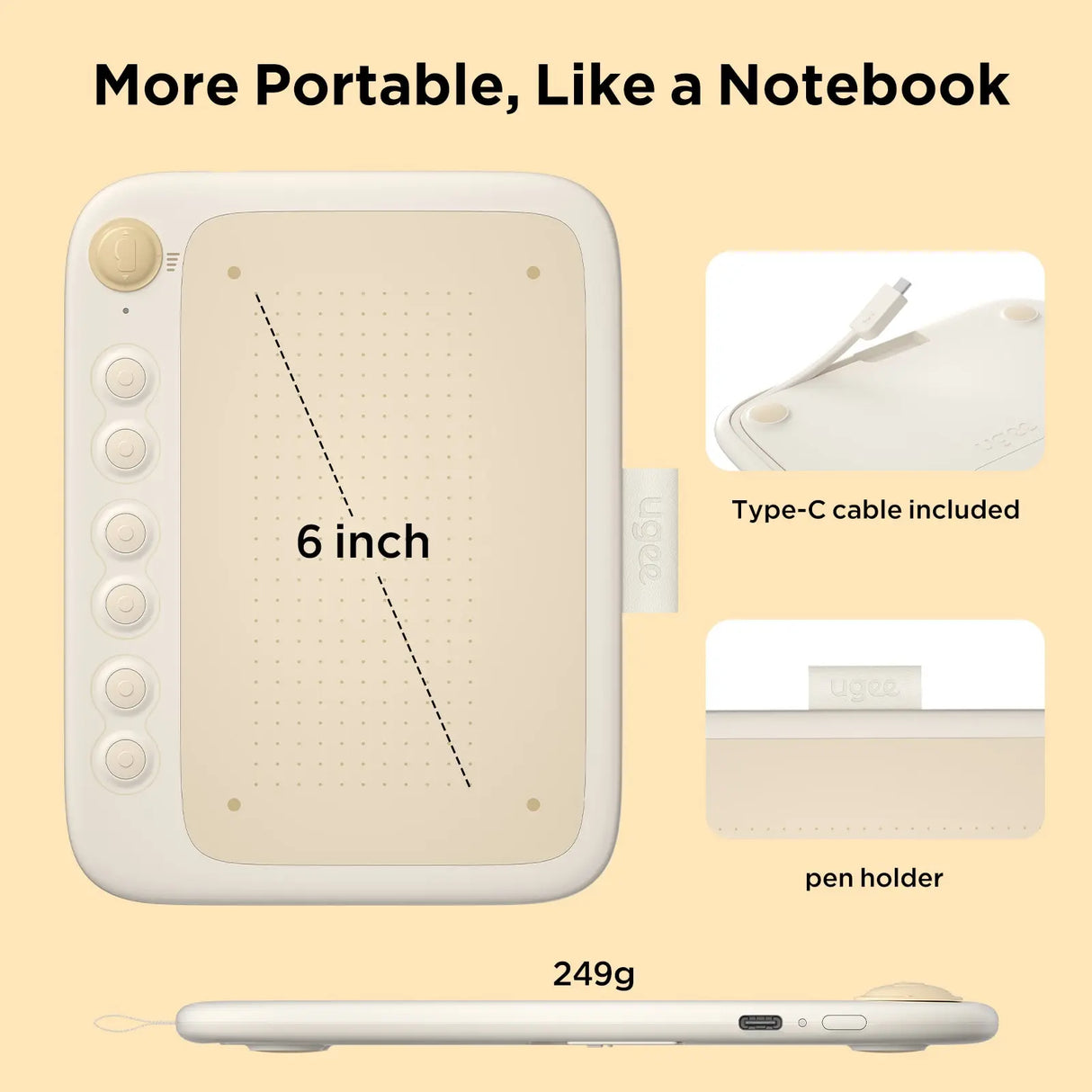 Ugee Q6 Graphic Tablet Drawing Tablet Digital Drawing