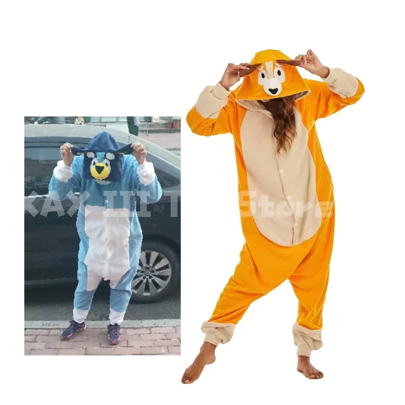 Cosplay Bluey Bingo Cartoon Adult Jumpsuit Padded Halloween