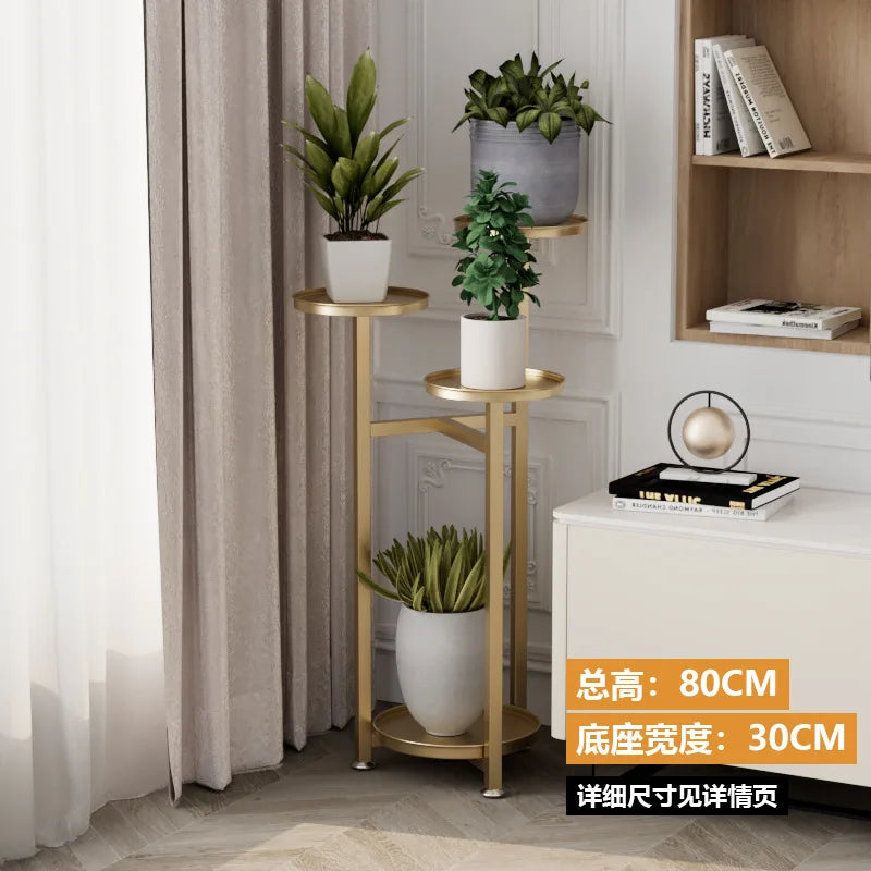Multi-Storey Iron Shelves For Plant Floor-To-Ceiling Balcony Pot