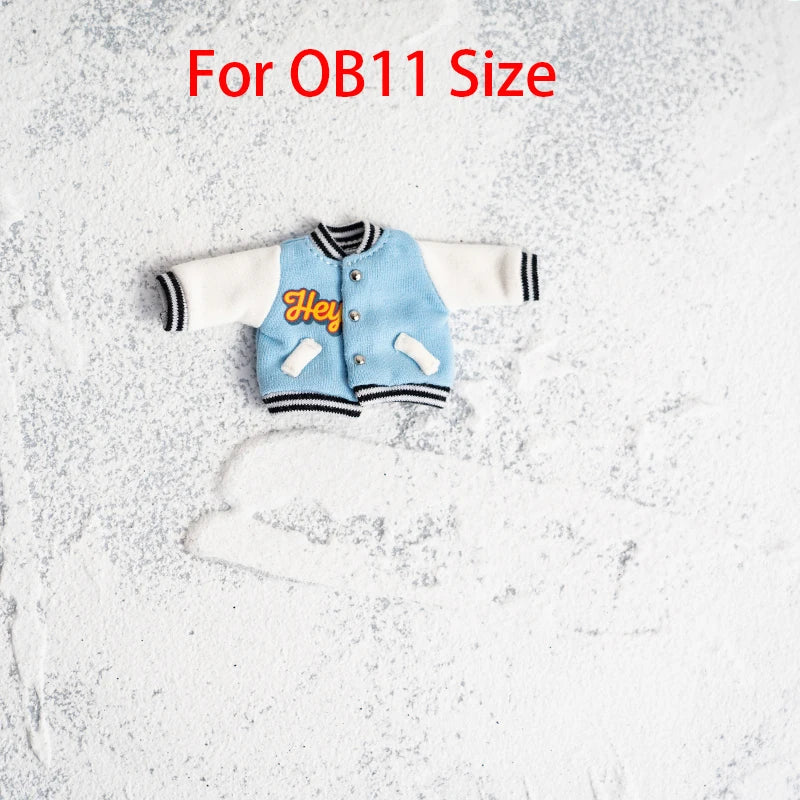 Ob22 24 Doll Baseball Jacket Clothes Ob11 Doll Sport Coat With Zipper For Ob11, Ymy、Licca、Azones、Ob24、Ob27 Doll Accessories