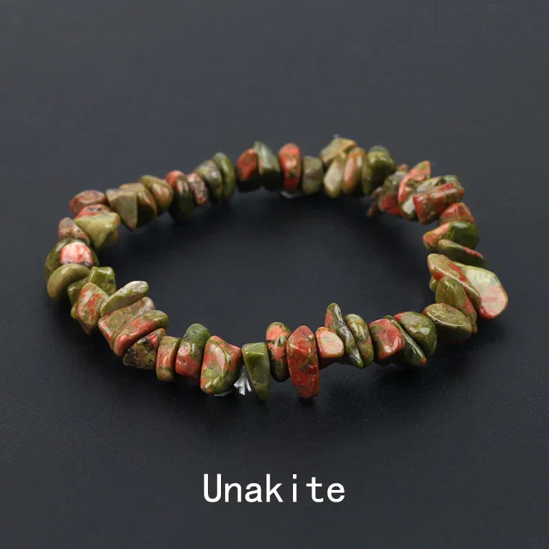 Natural Crystal Gemstone Irregular Energy Stone Bracelet Beads