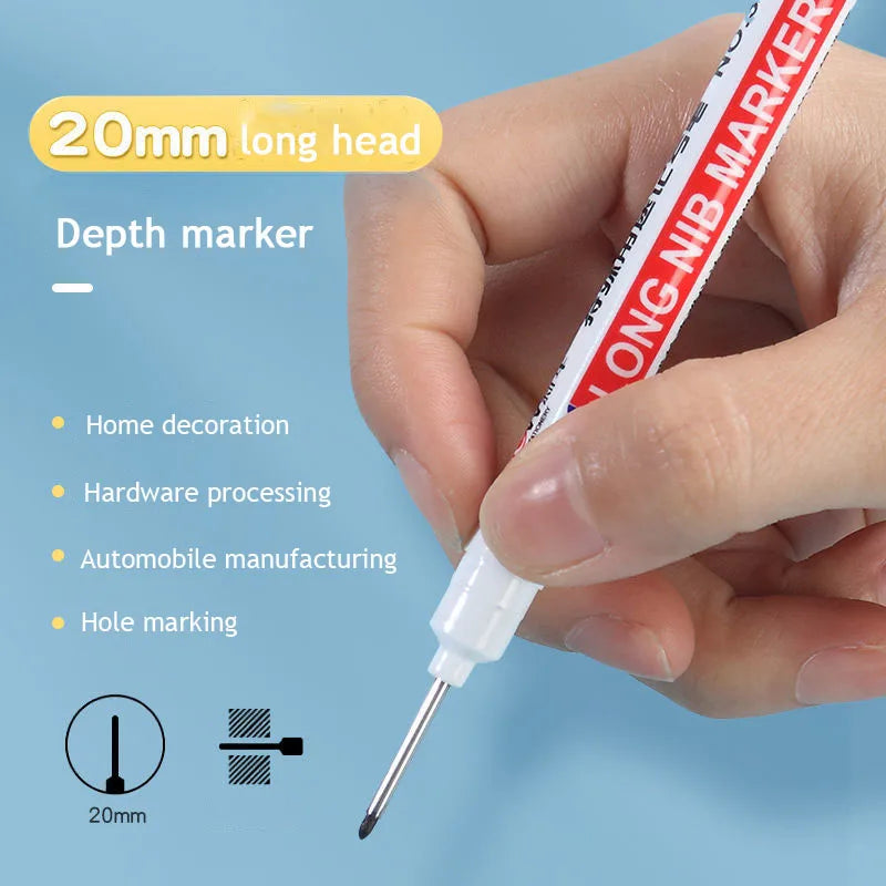 6Pcs/Set 20mm Deep Hole Long Nib Head Markers