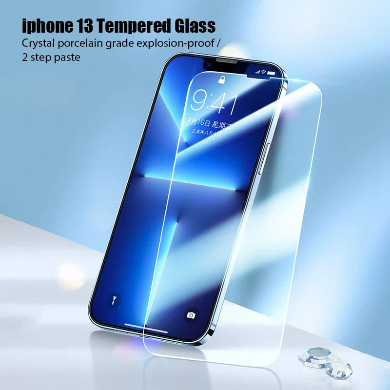 5PCS Protective Glass For iPhone 14 13 12