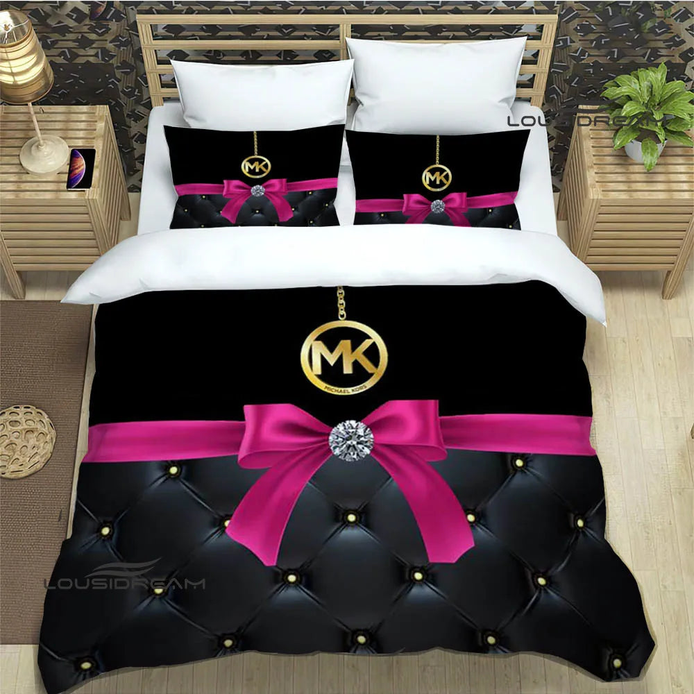 M-Michael-Kors logo printed Bedding Sets exquisite supplies set