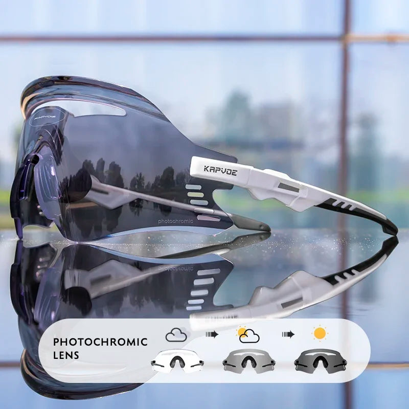 Kapvoe New Photochromic Cycling Glasses Men Women Outdoor