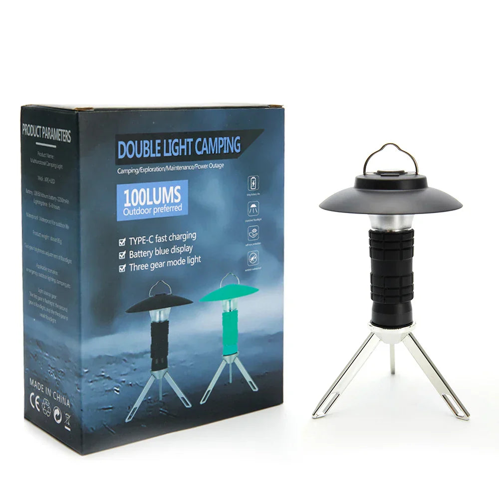LED Camping Tent Light USB Rechargeable 3 Lighting