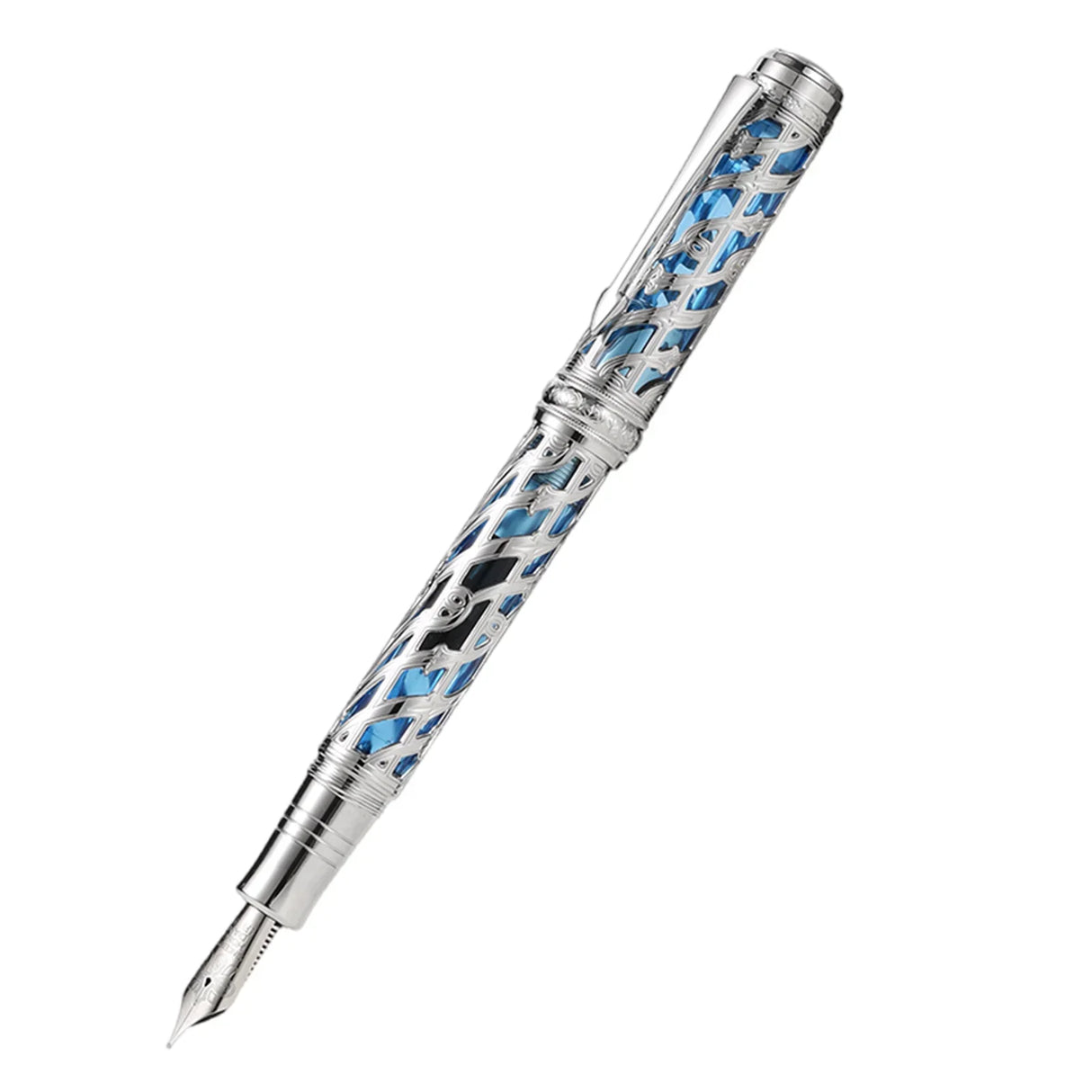 New Hongdian A6 Hollow Piston Metal Fountain Pen