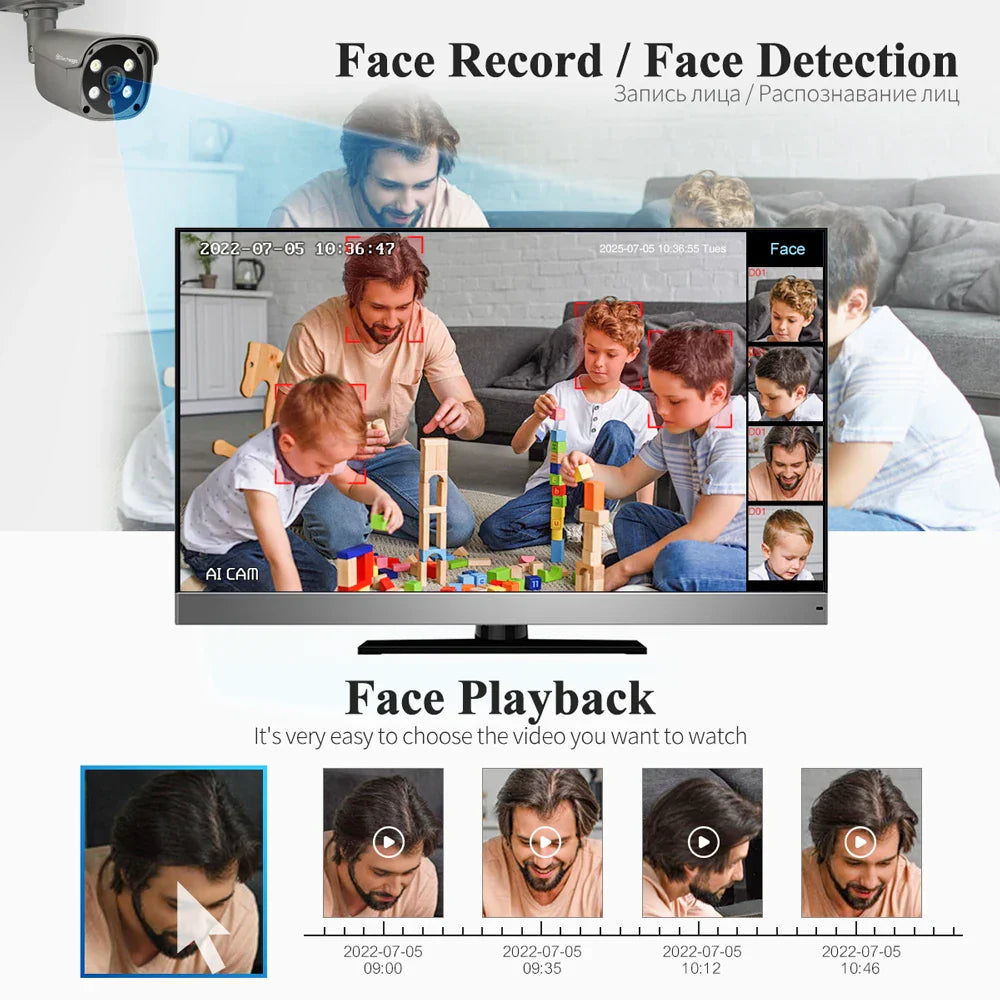 Techage 8CH 5MP 8MP Security Camera System 4K