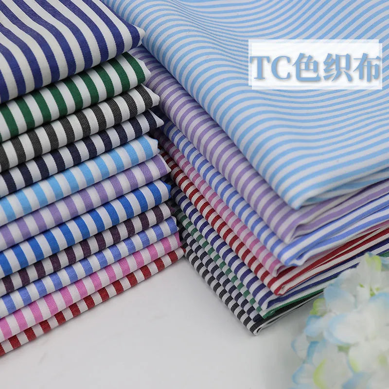 145 Cm*100cm Red Blue White Stripes Fabrics Polyester