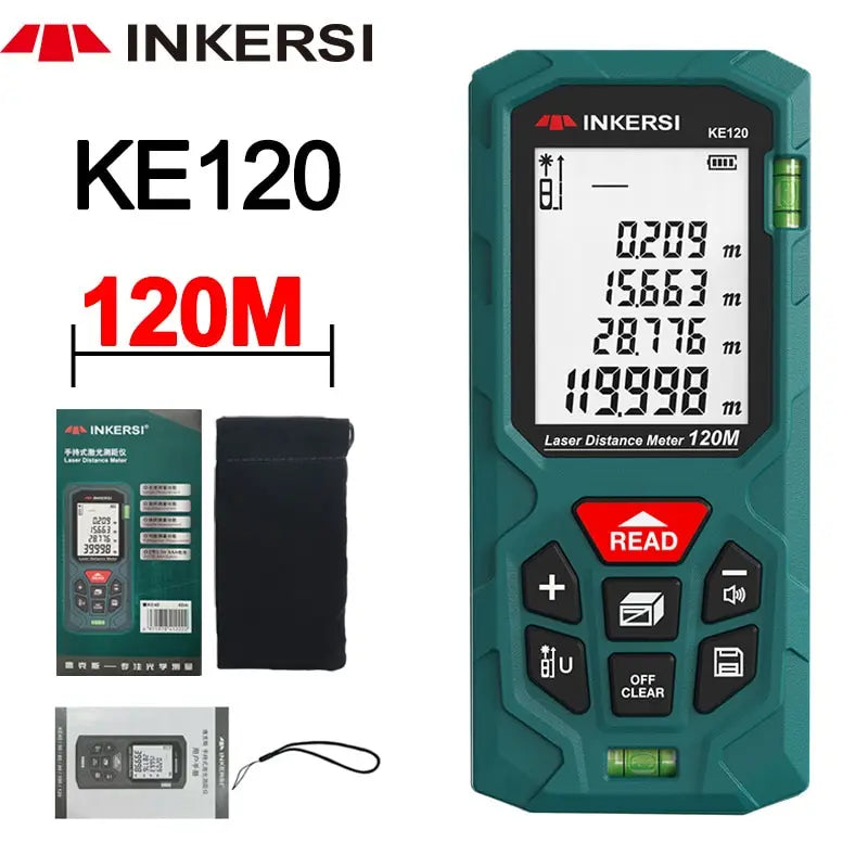 INKERSI Laser Rangefinder Digital Tape Measure 40M/70M/120m High