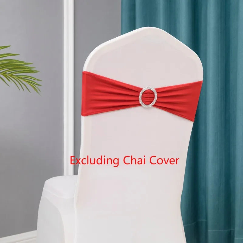 10pcs/lot Stretch Lycra Spandex Chair Covers Bands