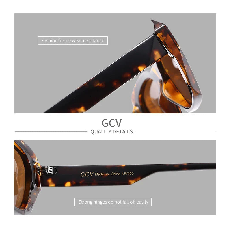 GCV Brand Acetate Cat Eye Polarized Sunglasses Women