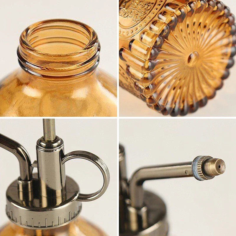 Vintage Glass Watering Can Retro Air Pressure Spray