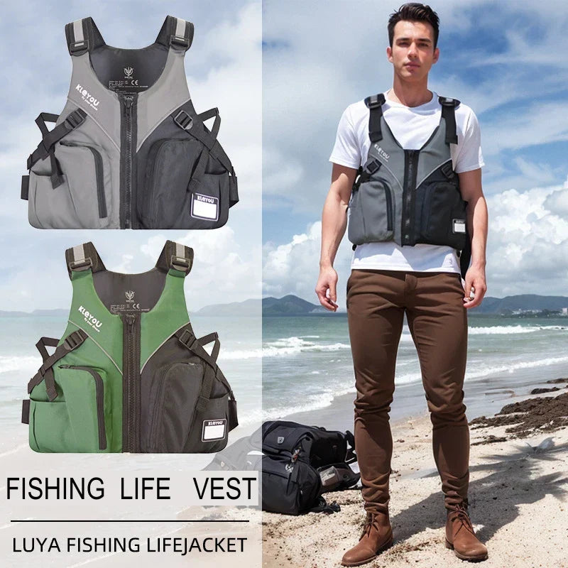 Neoprene Fishing Life Jacket For Adult Survival Swimsuit