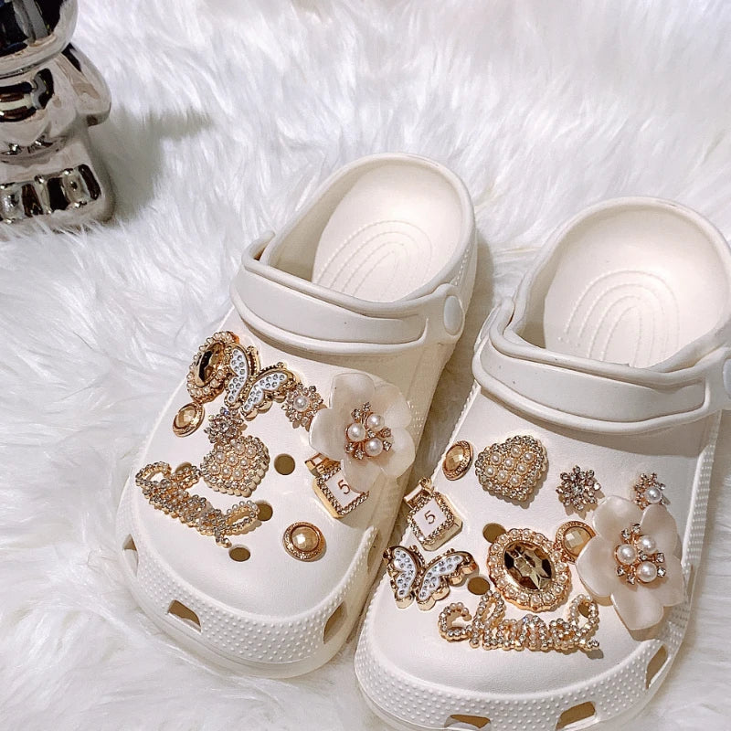Shoe Charms for Crocs DIY Diamond Pearl Chain