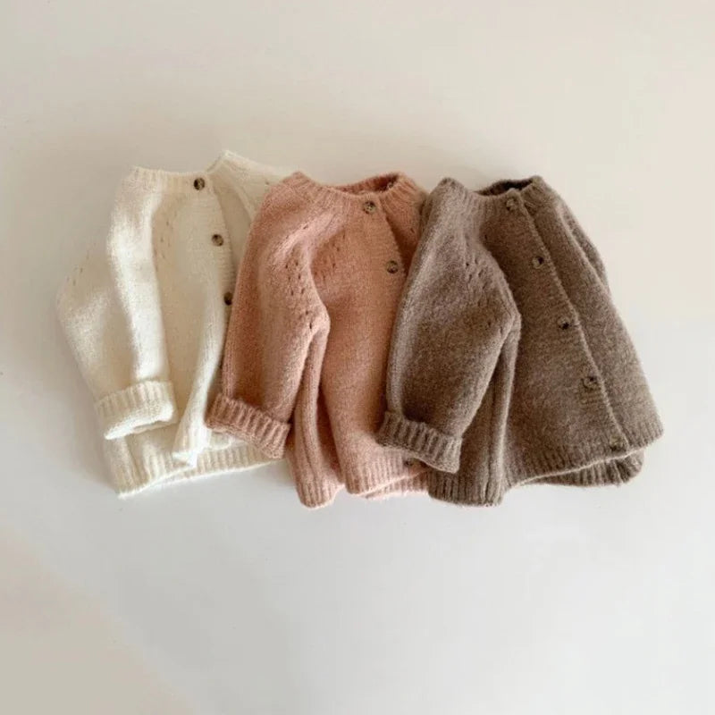 Autumn Spring Newborn Knitwear Long-sleeve Cotton Baby Jacket