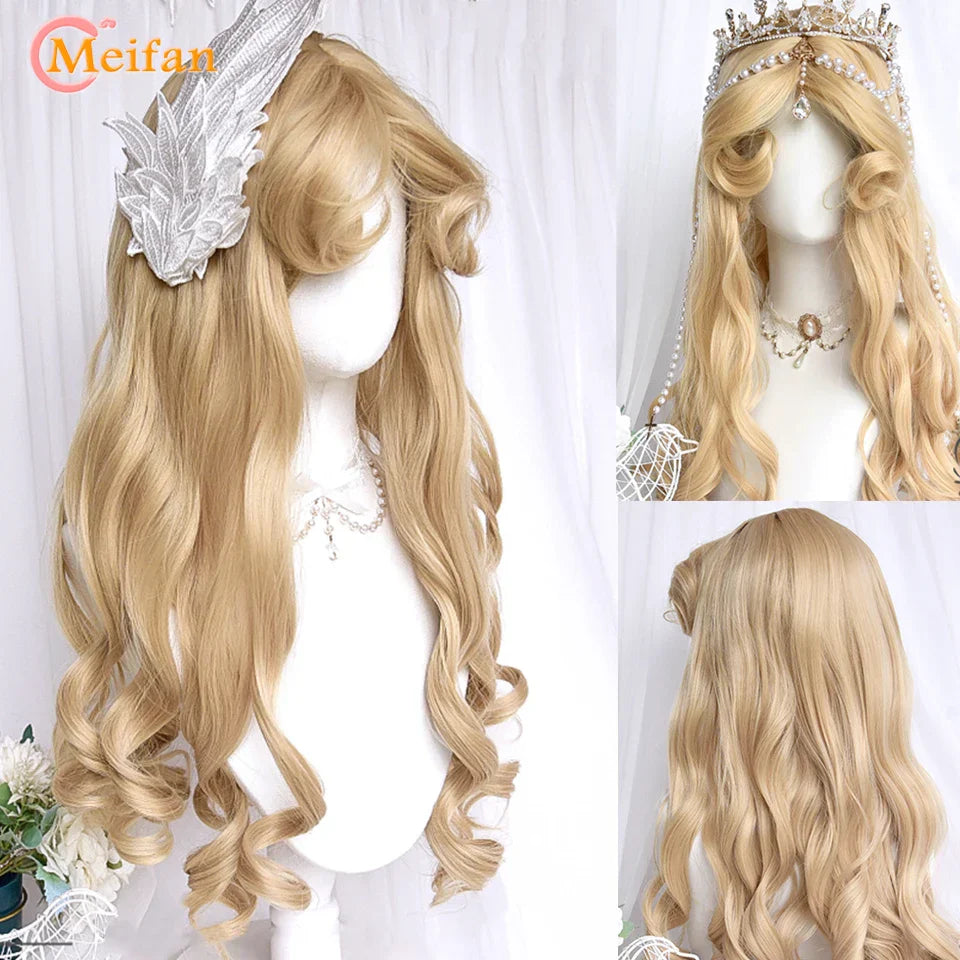 MEIFAN Long Lolita Ombre Harajuku Wig With Bang