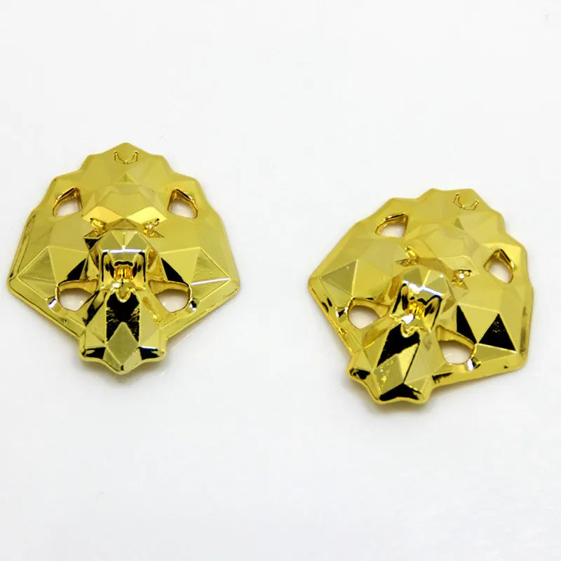 24k Mirror Electroplated Polygonal NonFade Metal Shoelace Buckle