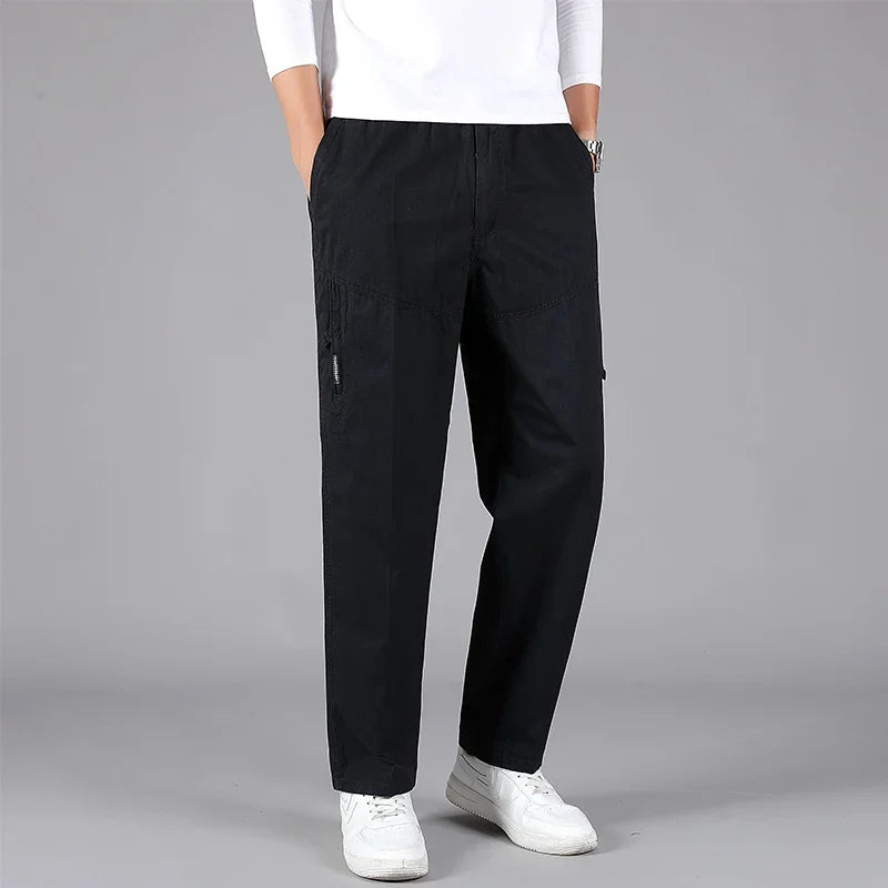 Middle Aged Men's Loose and Comfortable Pure Cotton,