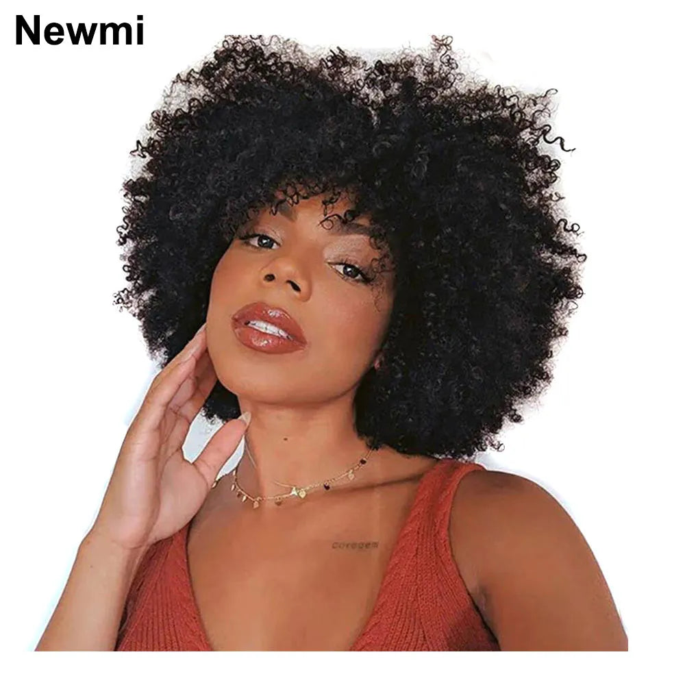 Short Curly Human Hair wigs for Black Women