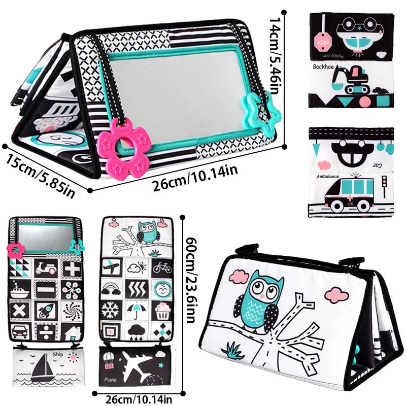 Black And White Baby Floor Mirror Tummy Time