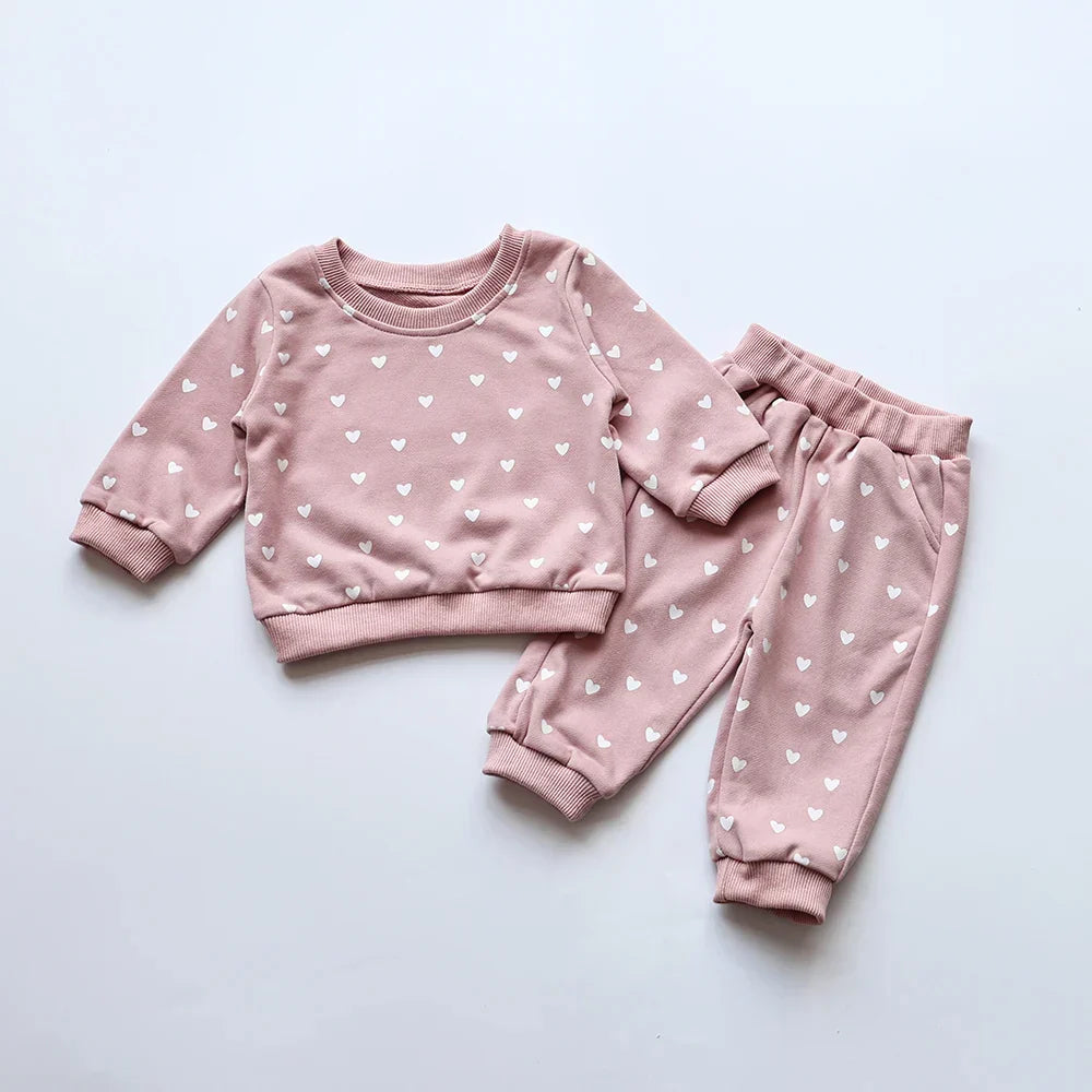 MILANCEL Baby Clothing Set Full Heart Kids Boys