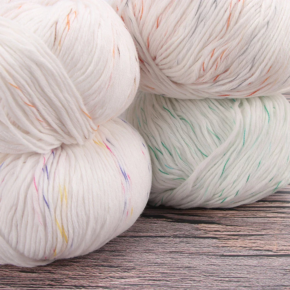 QJH 10PCS 100% Organic Cotton Yarn Pure/Mixed Color