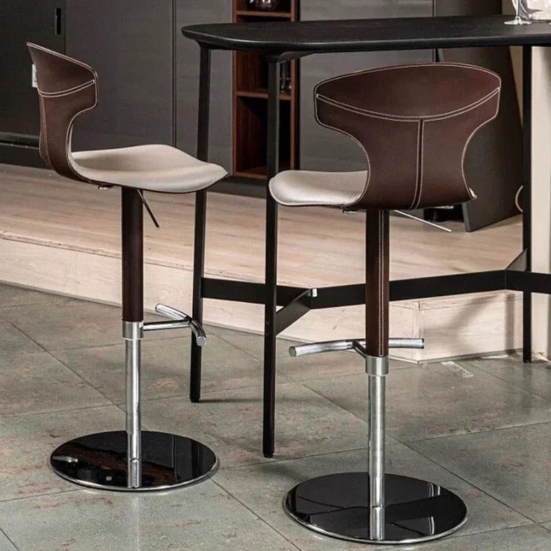 Leather Weddings Bar Chairs Mobile Swivel Velvet Dining