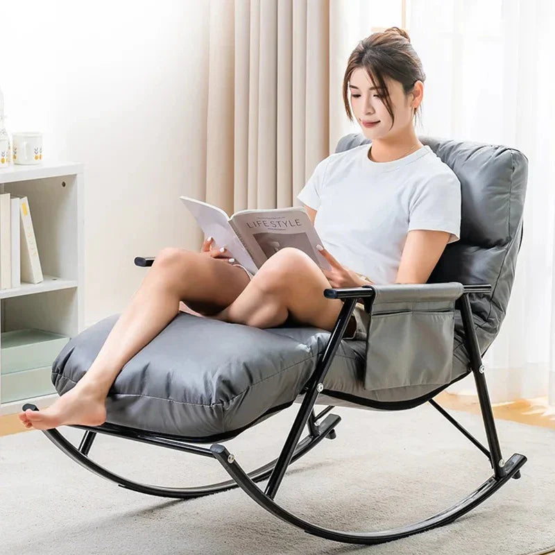 Modern Foldable Bedroom Lazy Balcony Leisure Shaking Chair,