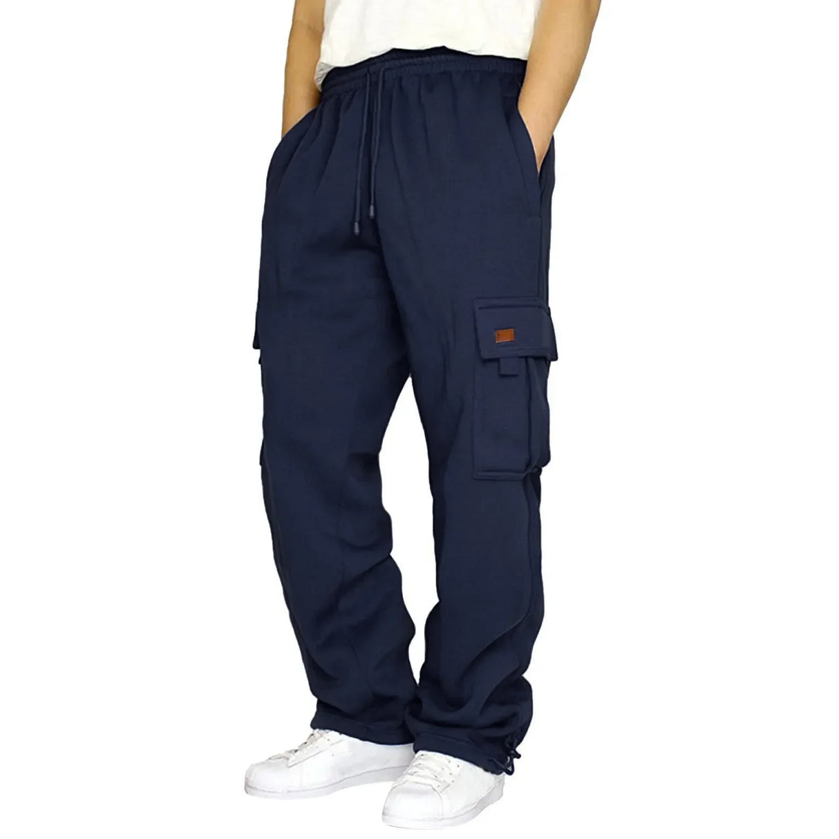 Mens Long cargo pants Solid color 2024 new
