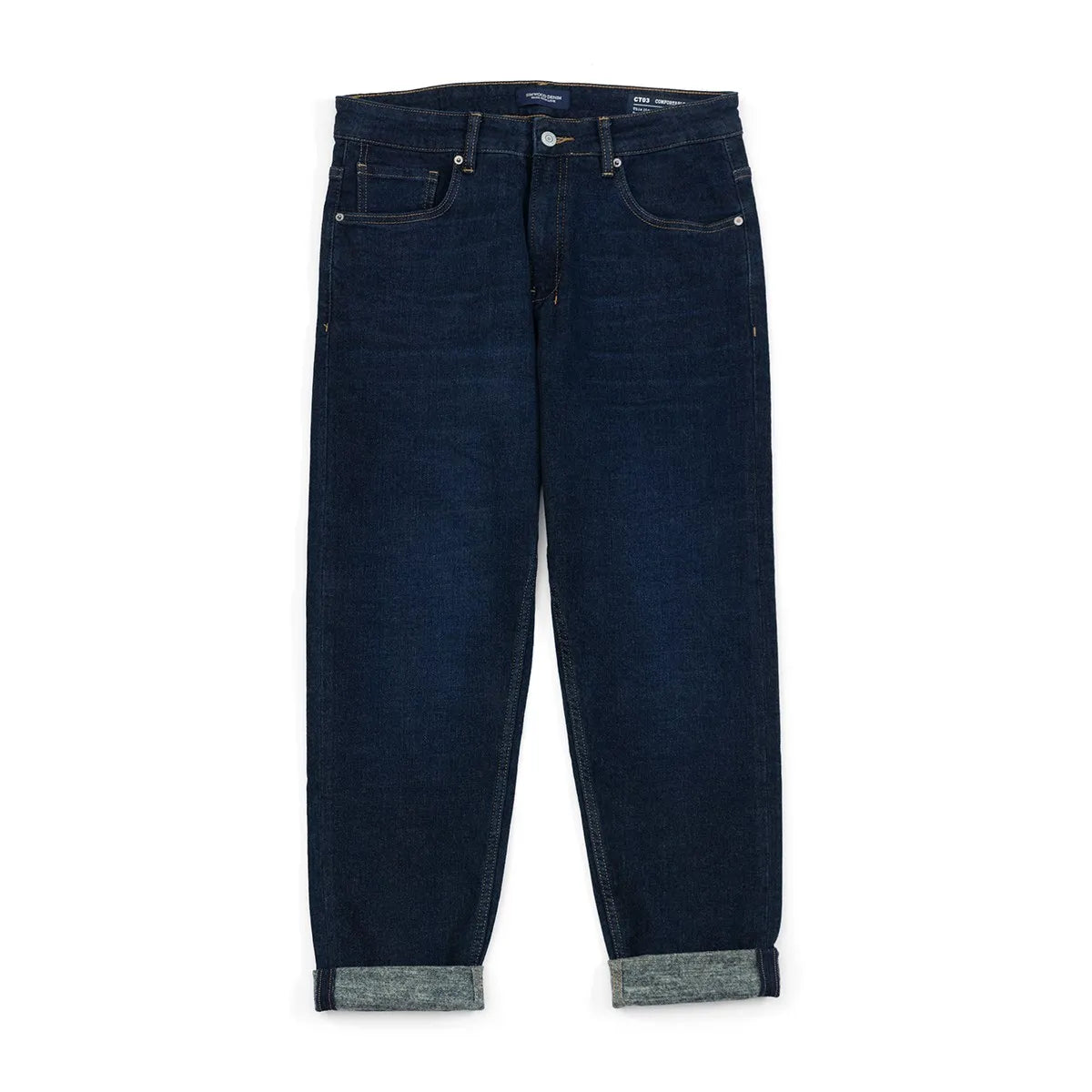 SIMWOOD 2024 Spring New Men's Fleece Ankle-Length Jeans