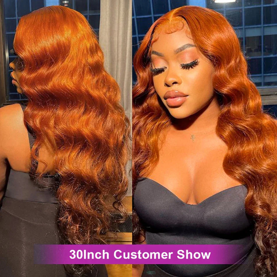 Ginger Orange 13x6 HD Lace Front Wigs Human