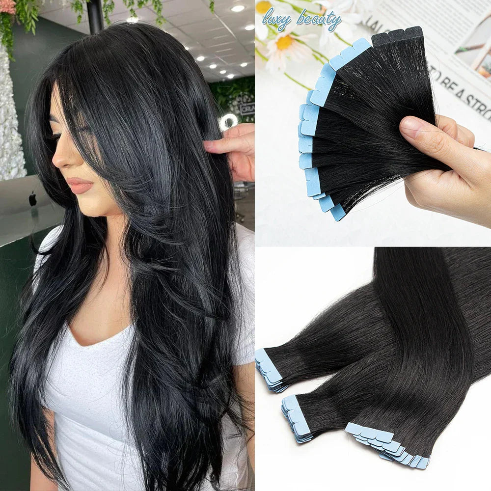 Mini Tape in Human Hair Extensions Double Side