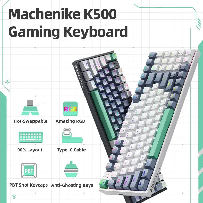 Machenike K500 Mechanical Keyboard Gaming Keyboard Wired Keyboard